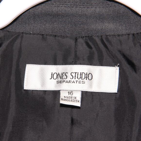 Vintage Jones Studio Two tone CollarStyle Blazer Jacket Size 16 - Picture 5 of 7